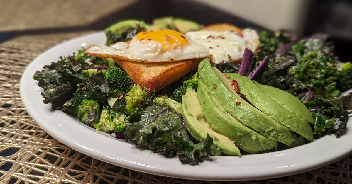 Broccoli & Kale Caesar Salad