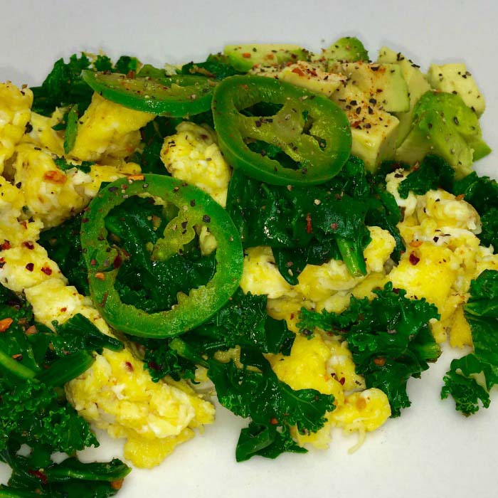 Avocado Spinach And Cheddar Scramble Avocado Spinach And Cheddar Scramble