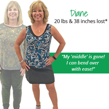 Diane's weight loss testimonal image