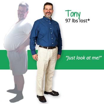 Tony's weight loss testimonal image