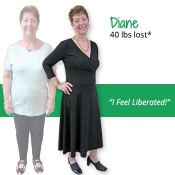 Diane T's weight loss testimonal image