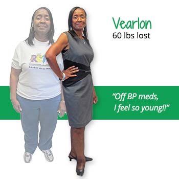 Vearlon's weight loss testimonal image