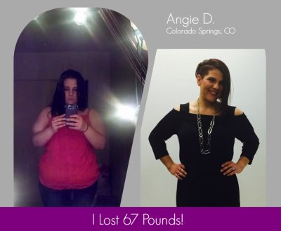 Angie D's weight loss testimonal image