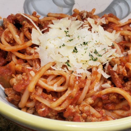 Recipe Image: Spaghetti with Palmini Noodles